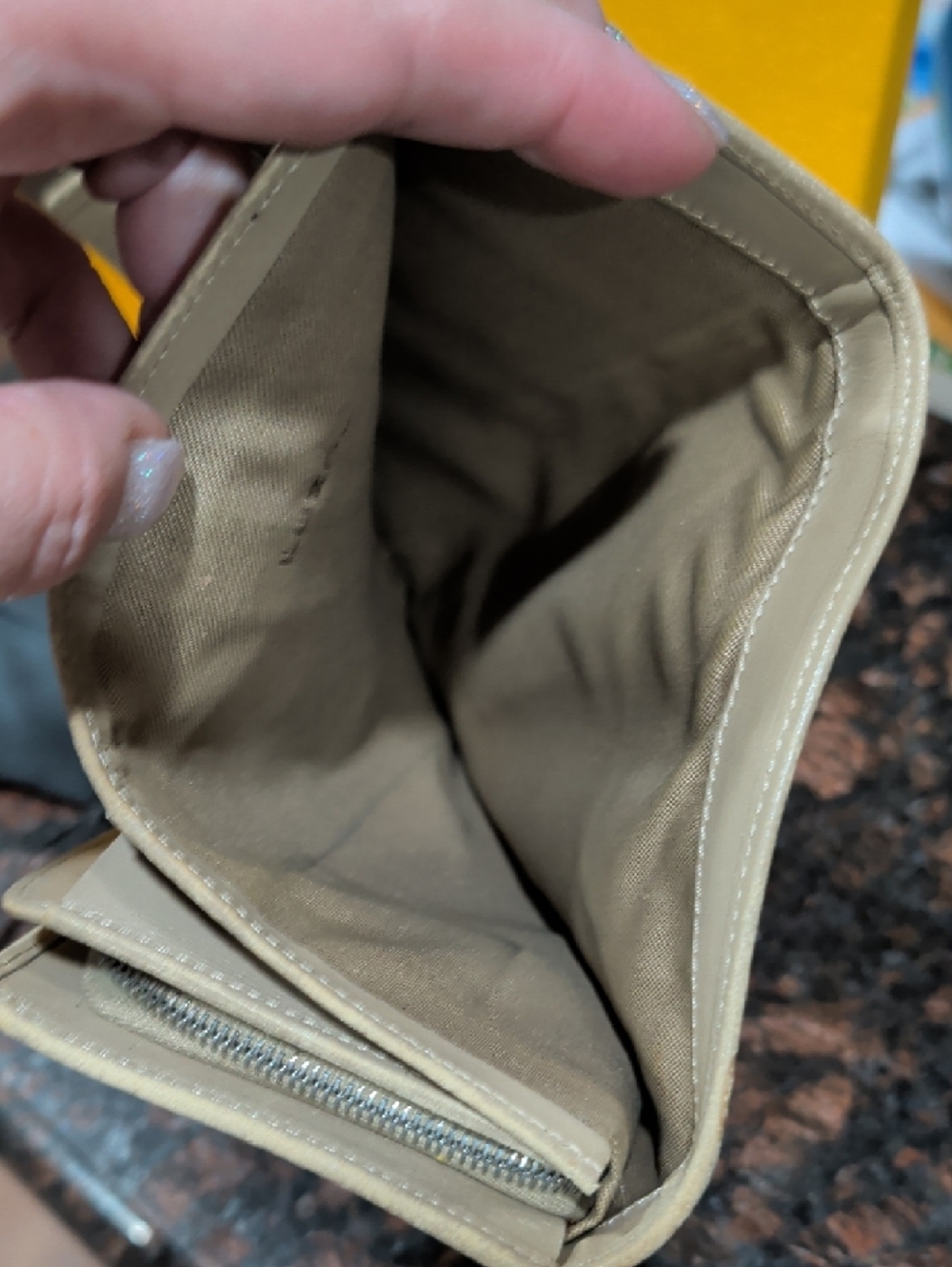 Fendi Beige Zucca Canvas Fold Wallet with Taupe Trim - Picture 6 of 16